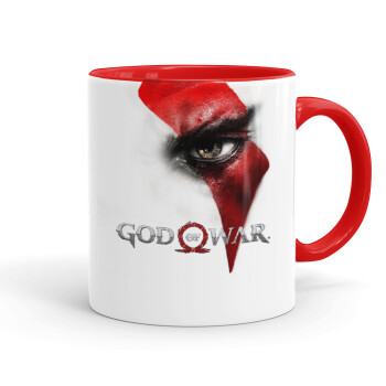 God of war Stratos, Κούπα χρωματιστή κόκκινη, κεραμική, 330ml