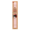 Easter Set, wooden keychain & scented flat Easter candle (30cm) (PINK)