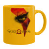 Ceramic coffee mug yellow, 330ml