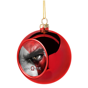 God of war Stratos, Χριστουγεννιάτικη μπάλα δένδρου Κόκκινη 8cm
