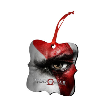 God of war Stratos, Στολίδι Χριστουγεννιάτικο στολίδι polygon ξύλινο 7.5cm