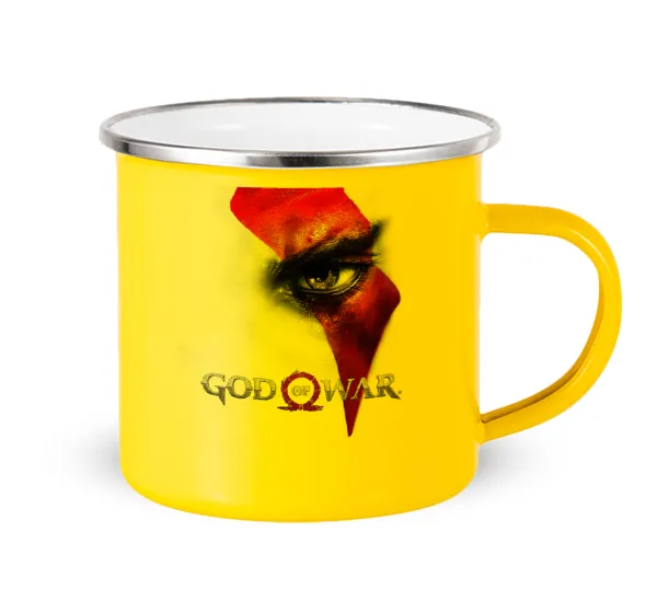 God of war Stratos — Κούπα Μεταλλική εμαγιέ Κίτρινη 360ml