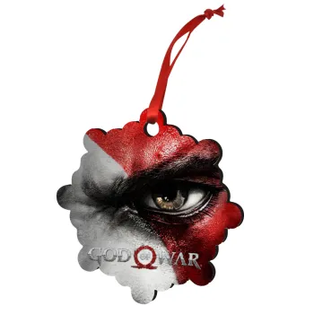 God of war Stratos, Christmas ornament snowflake wooden 7.5cm