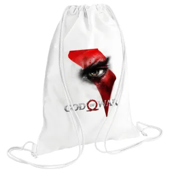 God of war Stratos, Backpack pouch GYMBAG white (28x40cm)