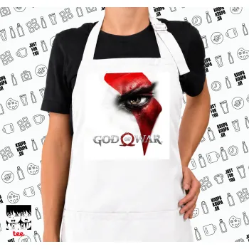 God of war Stratos, Ποδιά μακριά Σεφ ολόσωμη με τσέπες white (ΕΝΗΛΙΚΩΝ)