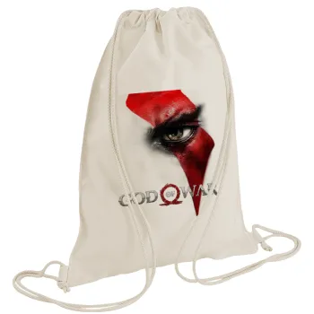 God of war Stratos, Τσάντα πλάτης πουγκί GYMBAG natural (28x40cm)