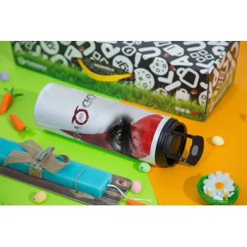 God of war Stratos, Πασχαλινή Λαμπάδα με Travel Tumbler θερμό με διπλό καπάκι (600ml, BPA free) & κερί αρωματικό πλακέ (30cm) (ΤΙΡΚΟΥΑΖ)