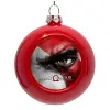 Red Christmas tree ornament bauble 8cm