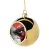 Golden Christmas tree ball ornament 8cm