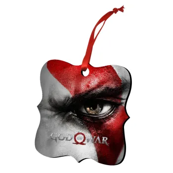 God of war Stratos, Στολίδι Χριστουγεννιάτικο στολίδι polygon ξύλινο 7.5cm