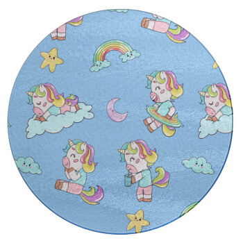Unicorn pattern, Επιφάνεια κοπής γυάλινη στρογγυλή (30cm)