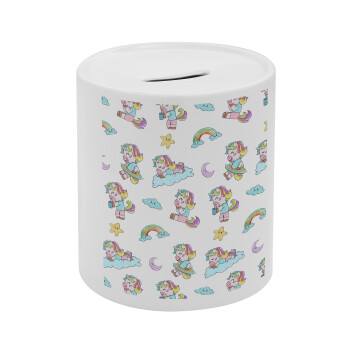 Unicorn pattern, Κουμπαράς πορσελάνης με τάπα