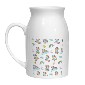 Unicorn pattern, Milk Jug (450ml) (1pcs)