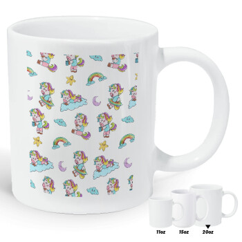 Unicorn pattern, Κούπα Giga, κεραμική, 590ml