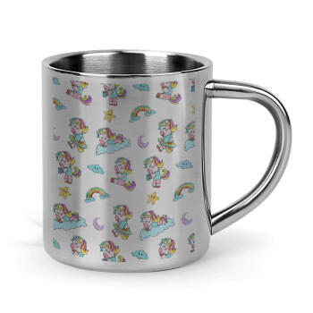 Unicorn pattern, Mug Stainless steel double wall 300ml