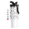 Mega Stainless steel Tumbler with lid, double wall 1,2L