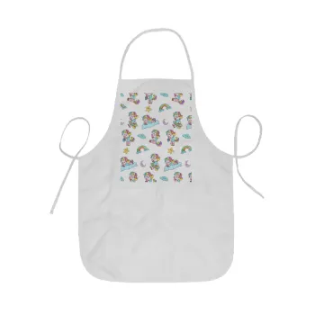 Unicorn pattern, Ποδιά Σεφ ολόσωμη κοντή  Παιδική (44x62cm)