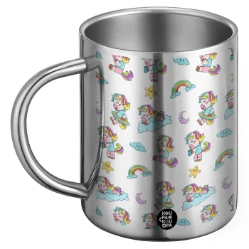 Unicorn pattern, BIG Mug Stainless steel double wall (450ml)