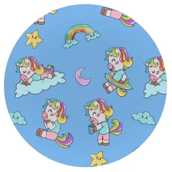 Unicorn pattern, Mousepad Στρογγυλό 20cm