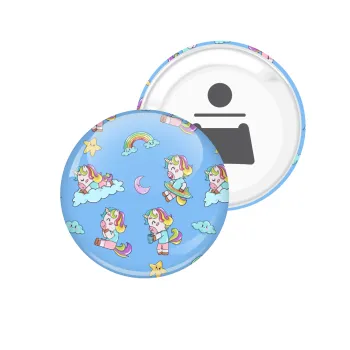 Unicorn pattern, Μαγνητάκι και ανοιχτήρι μπύρας στρογγυλό διάστασης 5,9cm