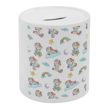 Unicorn pattern, Κουμπαράς πορσελάνης με τάπα