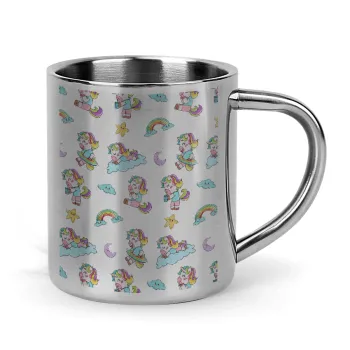Unicorn pattern, Mug Stainless steel double wall 300ml