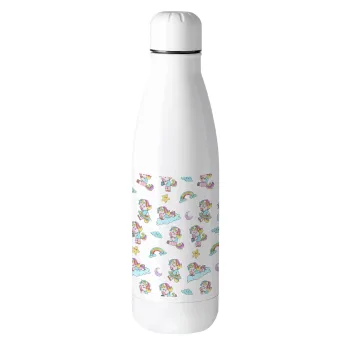 Unicorn pattern, Metal mug thermos (Stainless steel), 500ml
