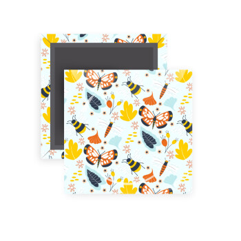 Πεταλούδες, Μαγνητάκι ψυγείου τετράγωνο διάστασης 5x5cm