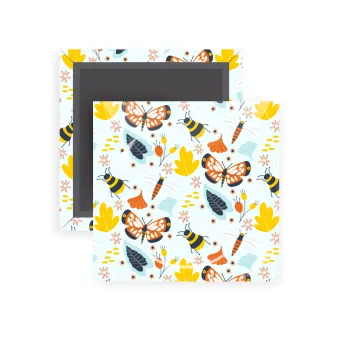 Πεταλούδες, Μαγνητάκι ψυγείου τετράγωνο διάστασης 5x5cm