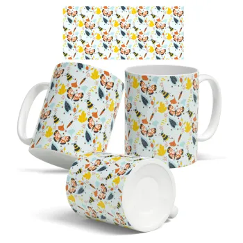 Πεταλούδες, Κούπα, κεραμική, 330ml