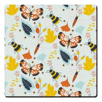 Πεταλούδες, Τετράγωνο μαγνητάκι ξύλινο 6x6cm