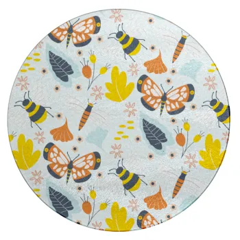 Πεταλούδες, Επιφάνεια κοπής γυάλινη στρογγυλή (30cm)