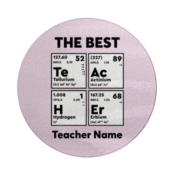THE BEST Teacher chemical symbols, Επιφάνεια κοπής γυάλινη στρογγυλή (30cm)