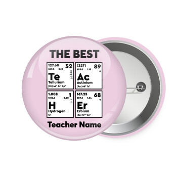 THE BEST Teacher chemical symbols, Κονκάρδα παραμάνα 7.5cm