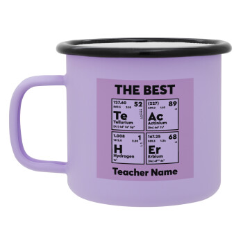THE BEST Teacher chemical symbols, Κούπα Μεταλλική εμαγιέ ΜΑΤ Light Pastel Purple 360ml