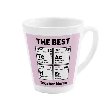 THE BEST Teacher chemical symbols, Κούπα Latte Λευκή, κεραμική, 300ml