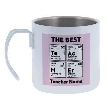 THE BEST Teacher chemical symbols, Mug Stainless steel double wall 400ml