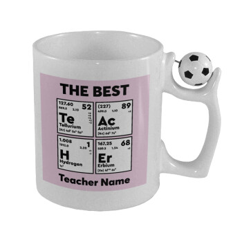 THE BEST Teacher chemical symbols, Κούπα με μπάλα ποδασφαίρου , 330ml
