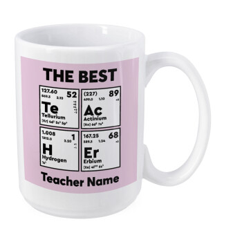THE BEST Teacher chemical symbols, Κούπα Mega, κεραμική, 450ml