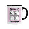 THE BEST Teacher chemical symbols, Mug colored black, ceramic, 330ml