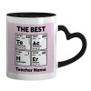 Mug heart black handle, ceramic, 330ml