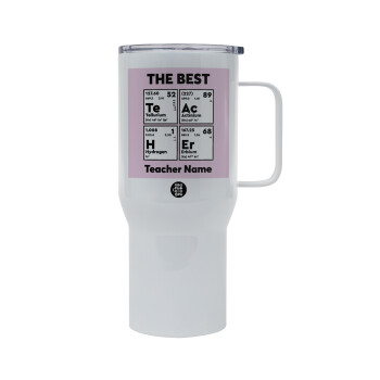 THE BEST Teacher chemical symbols, Mega Stainless steel Tumbler with lid, double wall 750L