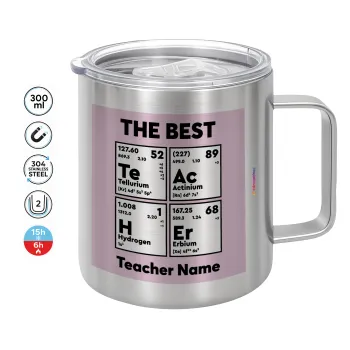 THE BEST Teacher chemical symbols, Mug Stainless steel double wall 300ml