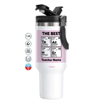 THE BEST Teacher chemical symbols, Mega Stainless steel Tumbler with lid, double wall 1,2L