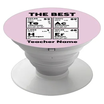 THE BEST Teacher chemical symbols, Phone Holders Stand  White Hand-held Mobile Phone Holder