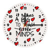 It takes big heart to teach little minds, Wooden wall clock (20cm)