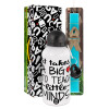 Easter Set, metallic aluminum water bottle (500ml) & scented flat candle (30cm) (TURQUOISE)
