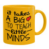 Ceramic coffee mug yellow, 330ml