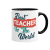 Best teacher in the World!, Mug colored black, ceramic, 330ml