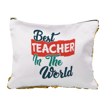 Best teacher in the World!, Τσαντάκι νεσεσέρ με πούλιες (Sequin) Χρυσό